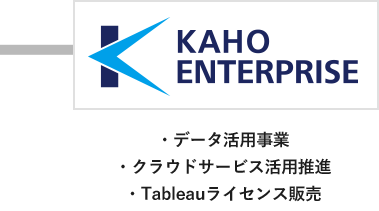 株式会社カホエンタープライズ…データ活用事業・クラウドサービス活用推進・Tableauライセンス販売